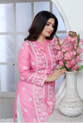Pink Heavy Rayon Suit | Chikankari Embroidered Ensemble