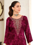 Magenta Pashmina Embroidered Dress Material | Elegant Kashmiri Work with Digital Printed Dupatta