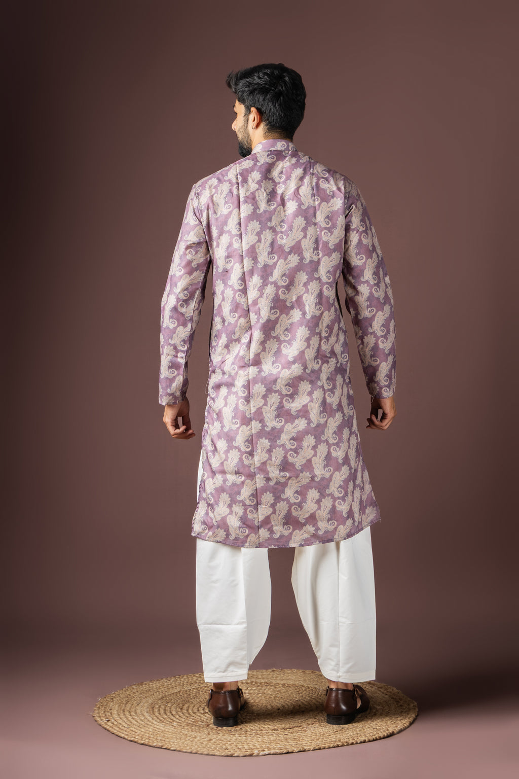 Magenta Blended Cotton Weaved Kurta Set | Vibrant Festive Ensemble