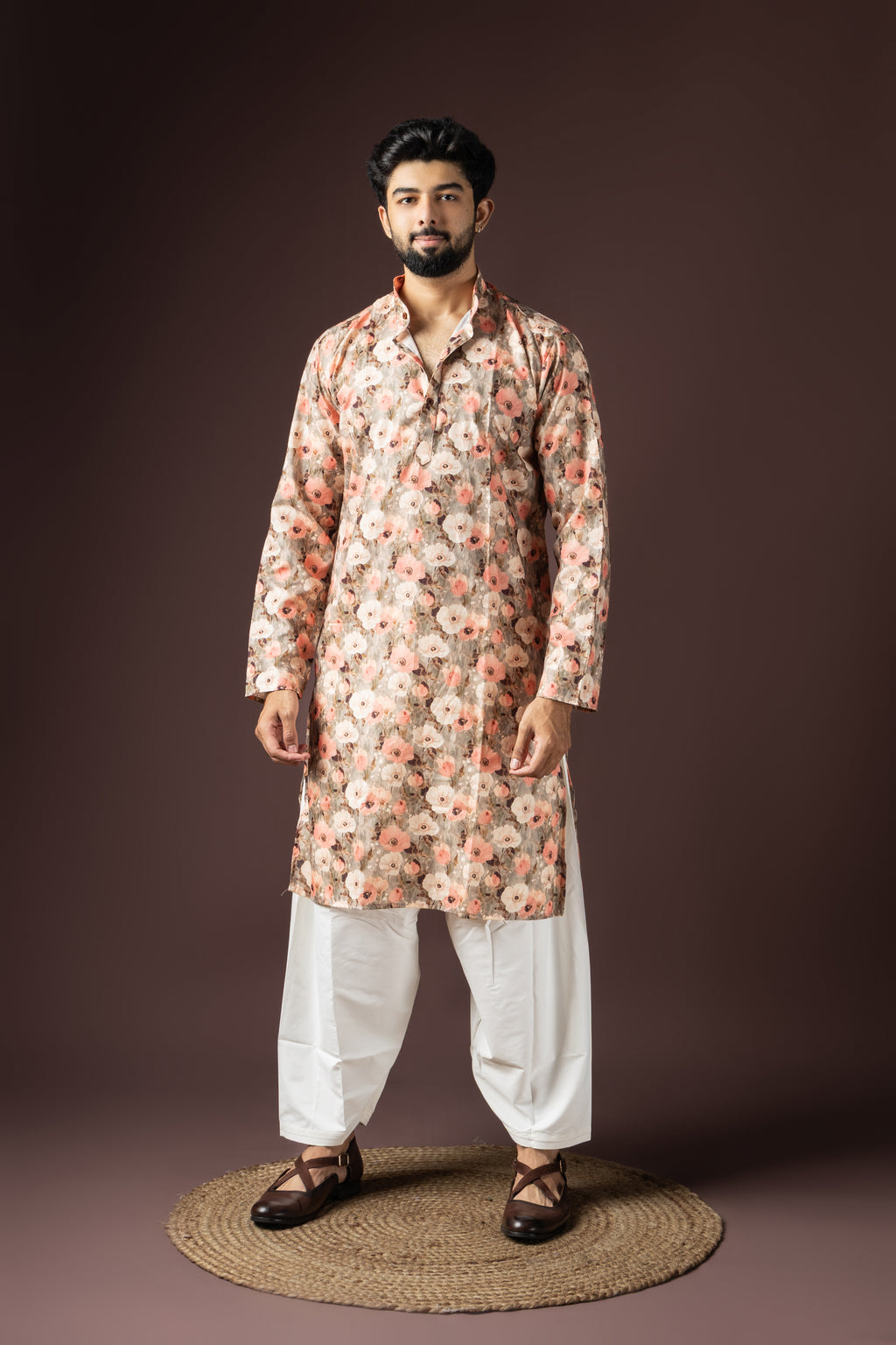 Multi Color Blended Cotton Weaved Kurta Set | Joyful Festive Ensemble