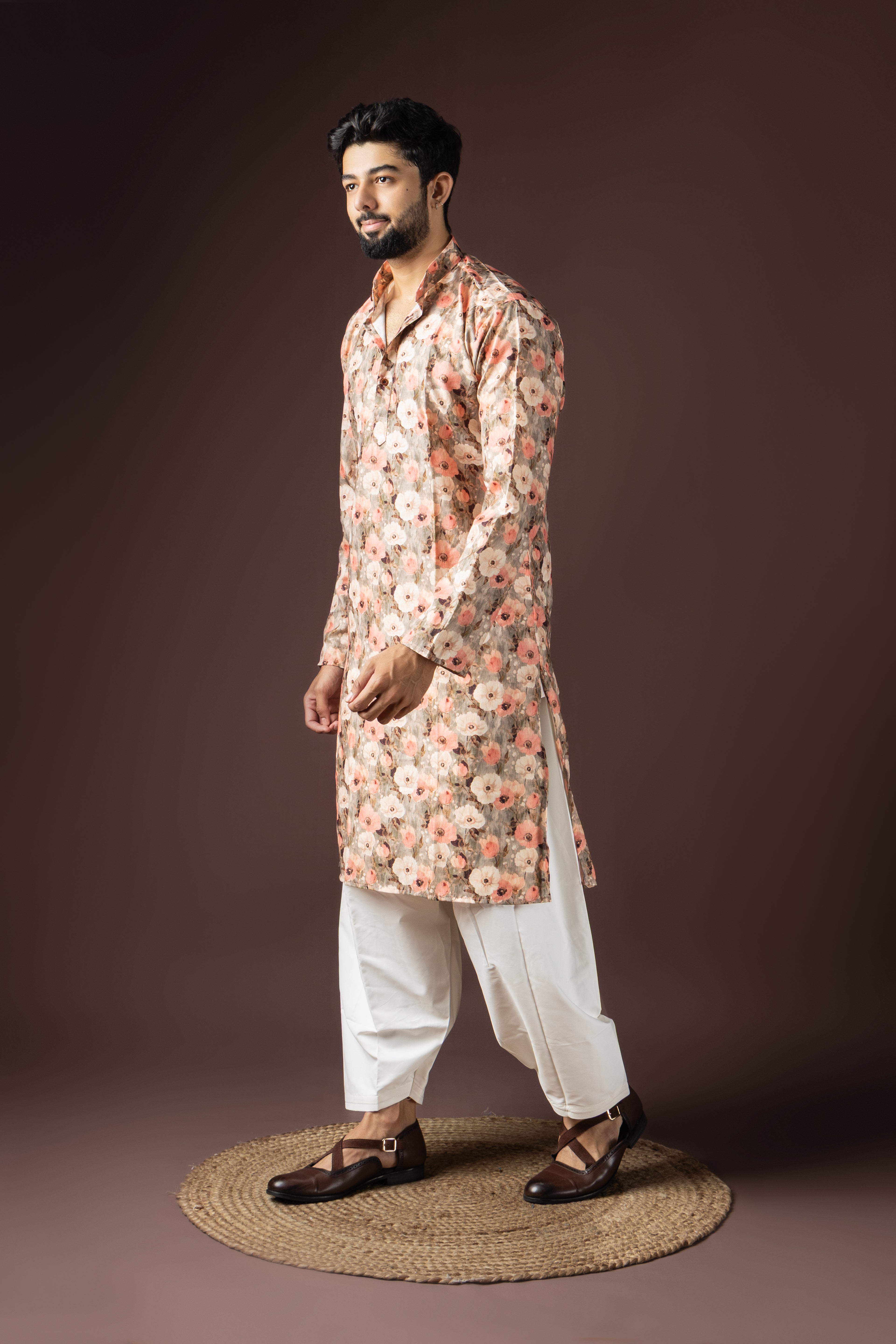 Multi Color Blended Cotton Weaved Kurta Set | Joyful Festive Ensemble