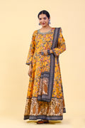 Resplendent Multi-Color Chanderi Silk Gown | Hand-Embroidered Beads & Stones Grandeur
