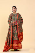 Brilliant Multi-Color Chanderi Silk Gown | Hand-Embroidered Beads & Stones Splendor