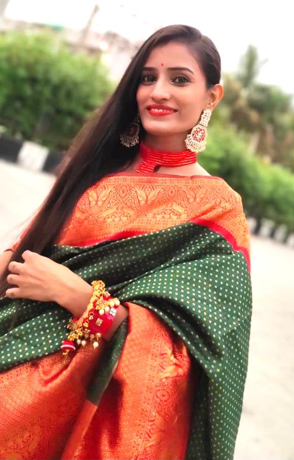 Vibrant Orange & Green Soft Lichi Silk Saree | Exclusive Jacquard Border & Rich Pallu Couture