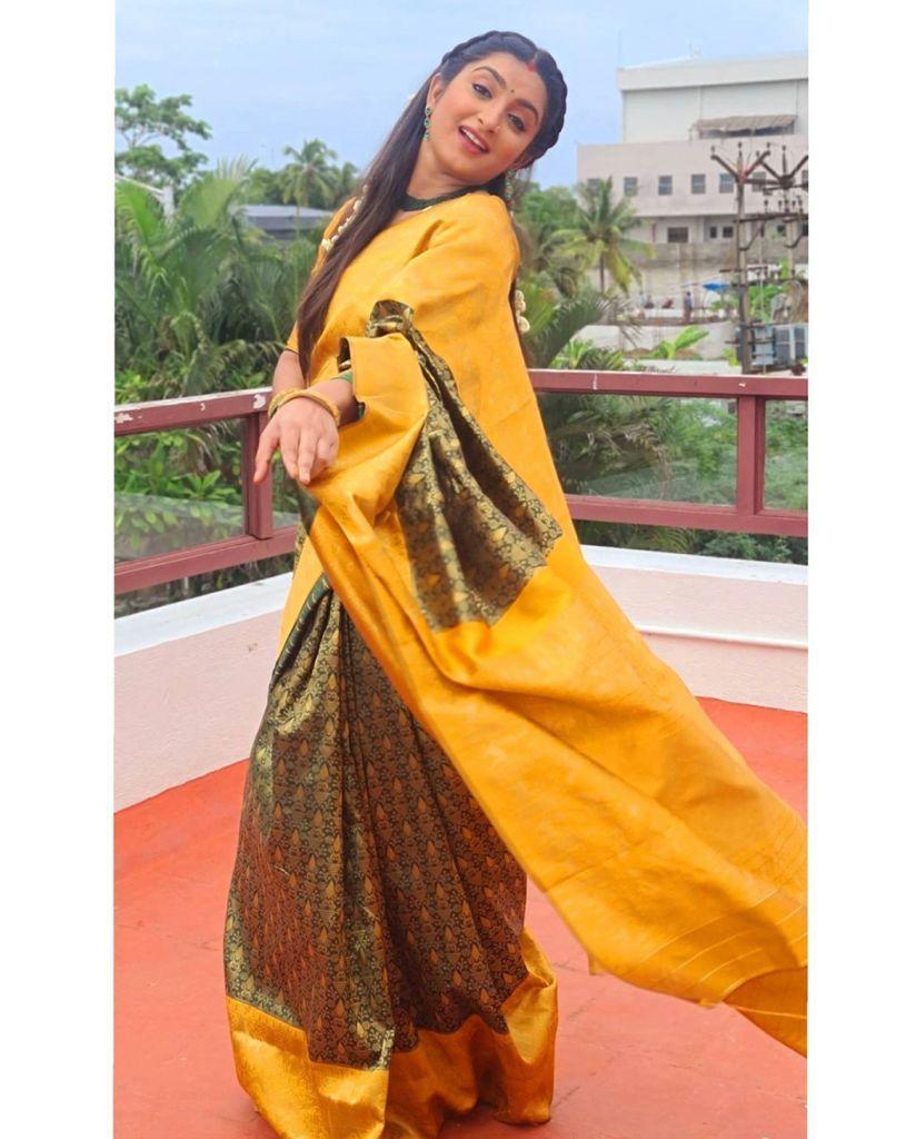 Multi-Color Soft Lichi Silk Saree | Rich Pallu & Jacquard Work Couture