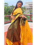 Multi-Color Soft Lichi Silk Saree | Rich Pallu & Jacquard Work Couture