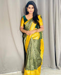 Multi-Color Soft Lichi Silk Saree | Rich Pallu & Jacquard Work Couture