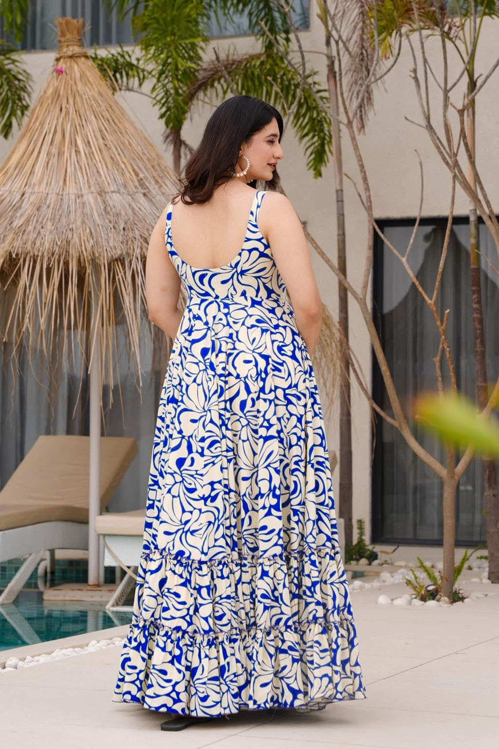 PRU30599 Heavy Rayon Digital Anarkali Gown | Fully Flared Designer Wear