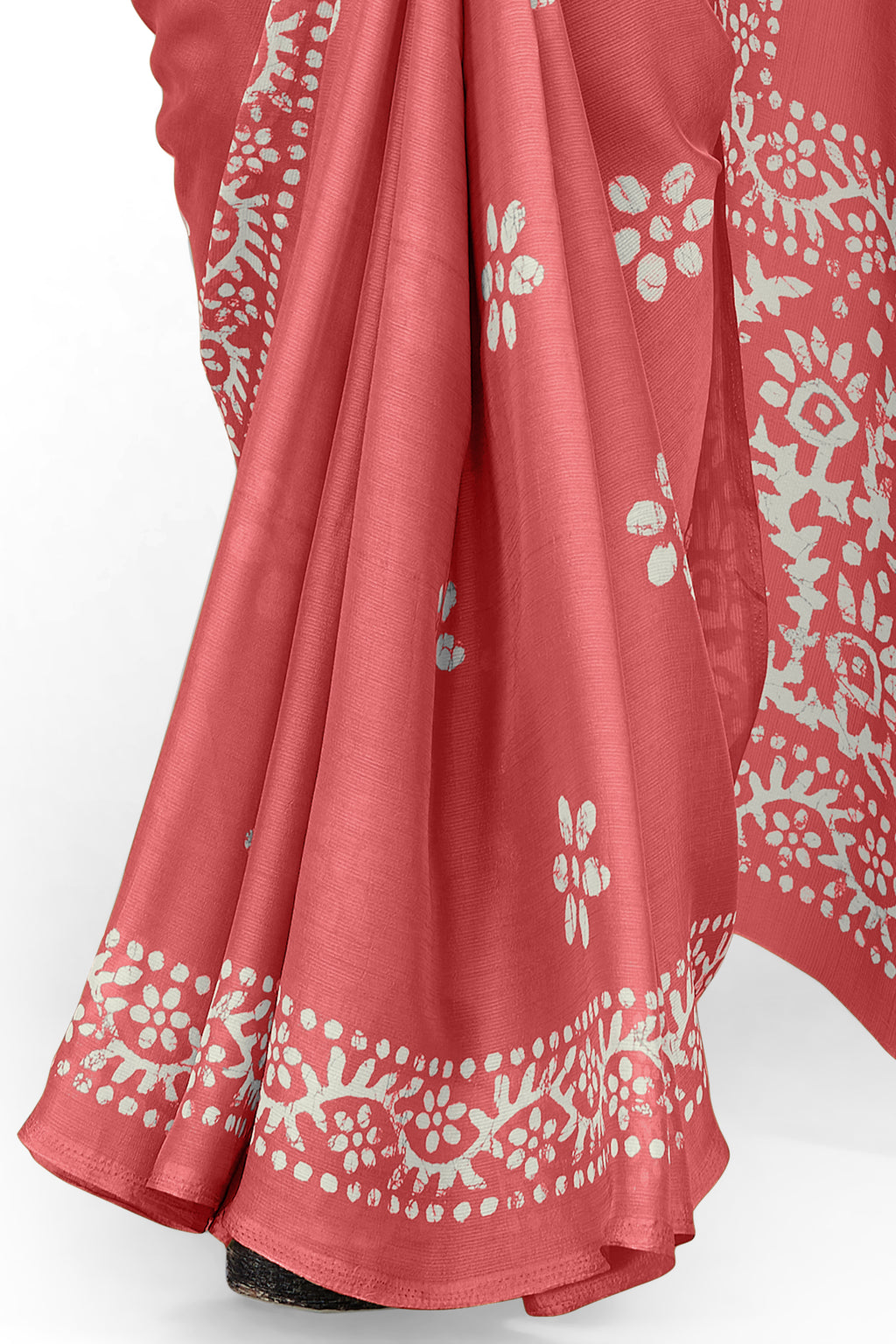 Refreshing Pista Chinon Shiffon Printed Saree | Coordinated Printed Blouse Ensemble
