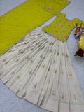 Regal Chinon & Tissue Silk Lehenga Choli | Heavy Embroidery Cording Sequence & Thread Work Couture
