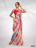 Vibrant Multicolor Organza Saree | Designer Printed Art Silk Blouse Ensemble