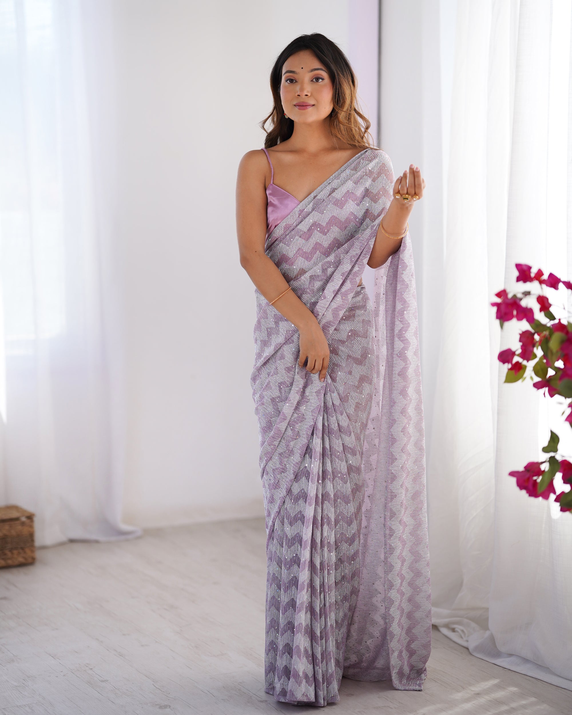Sea Green Twill Net Saree | Green Art Silk Blouse with Embroidered Lace Work