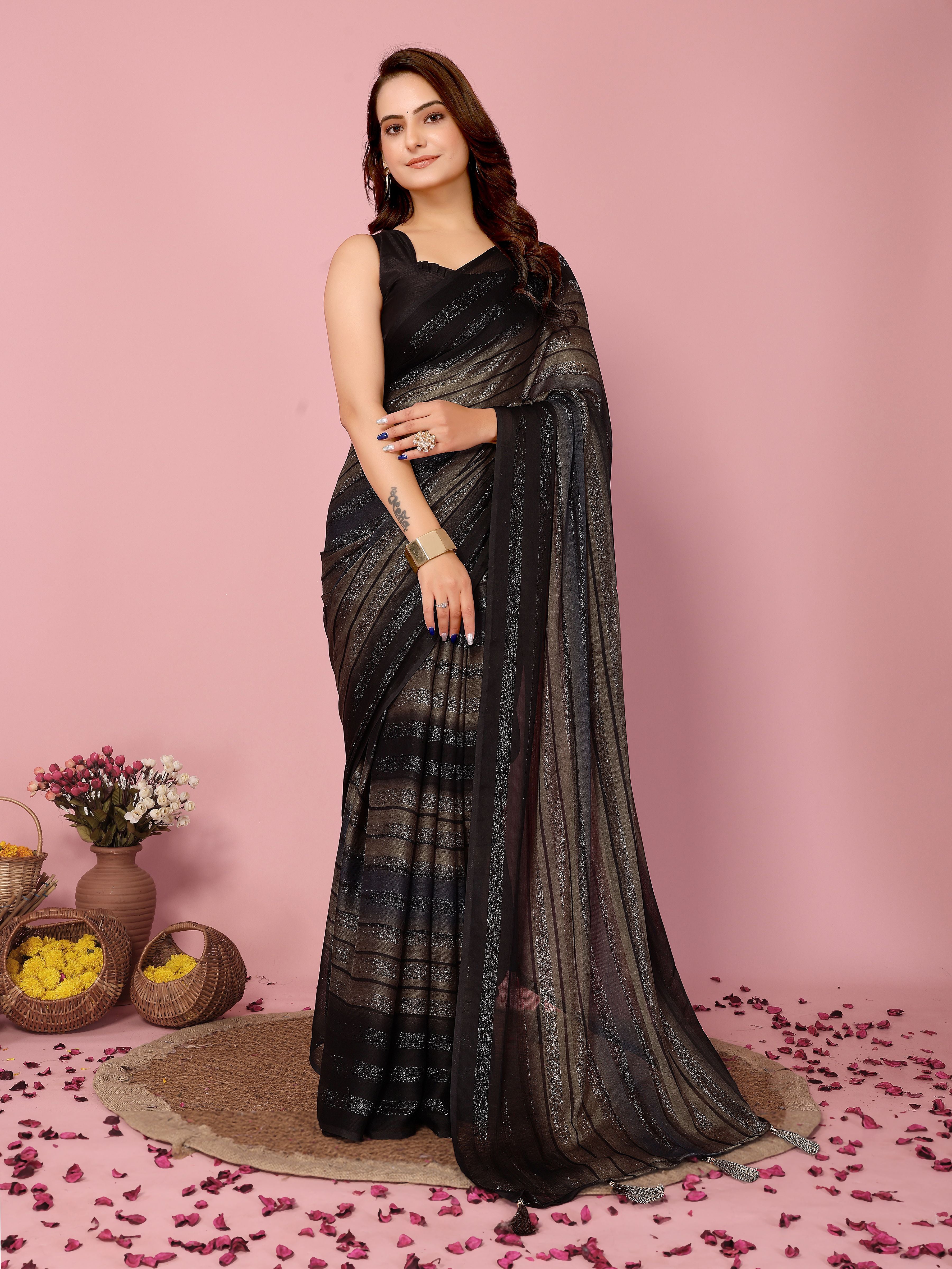 Silver Grey Rangoli Silk Party Wear Saree | Wevon Designer Printed with Art Silk Blouse