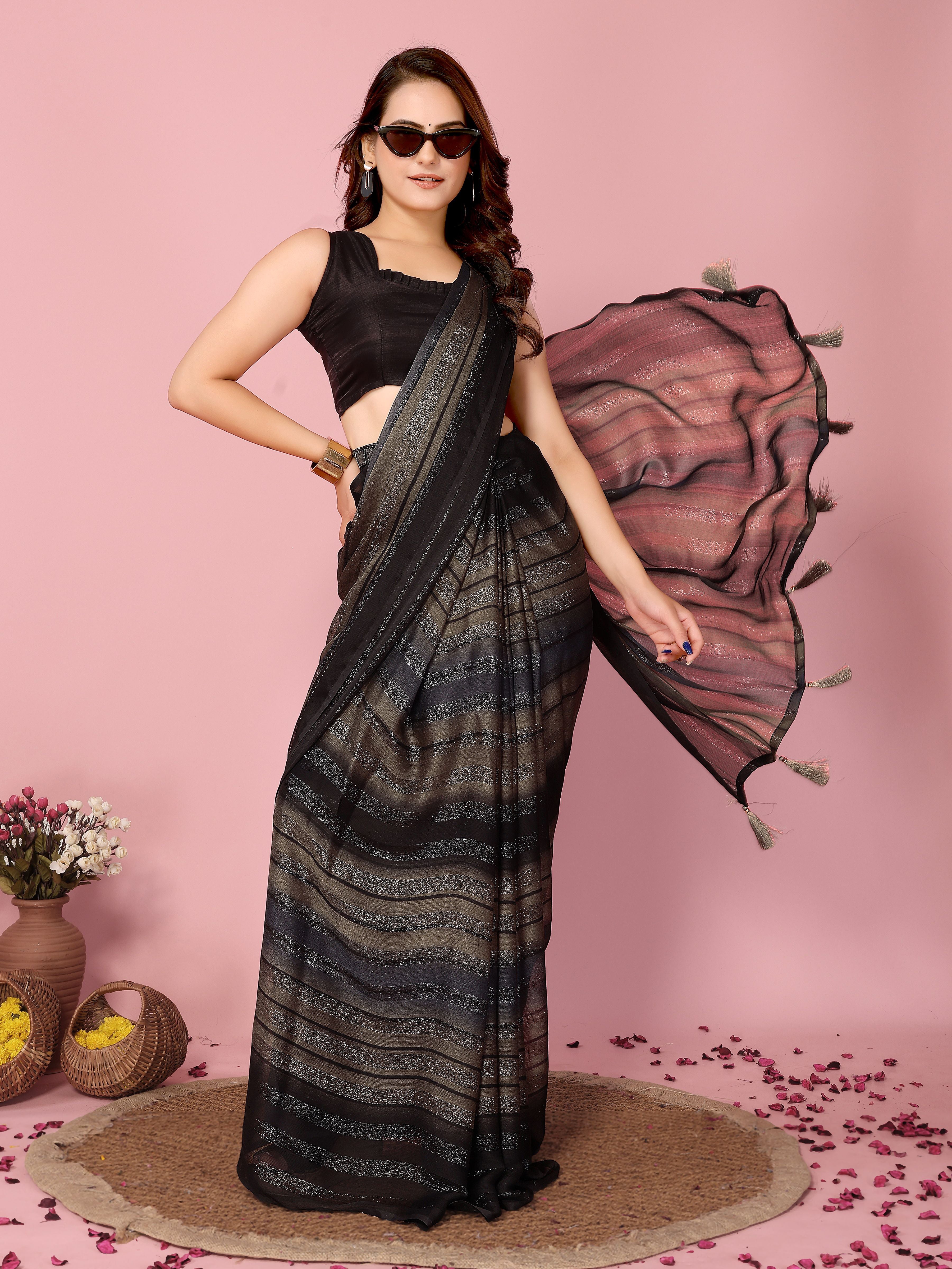 Silver Grey Rangoli Silk Party Wear Saree | Wevon Designer Printed with Art Silk Blouse