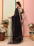 Black Organza Festival Saree | Designer Embroidery Art Silk Couture