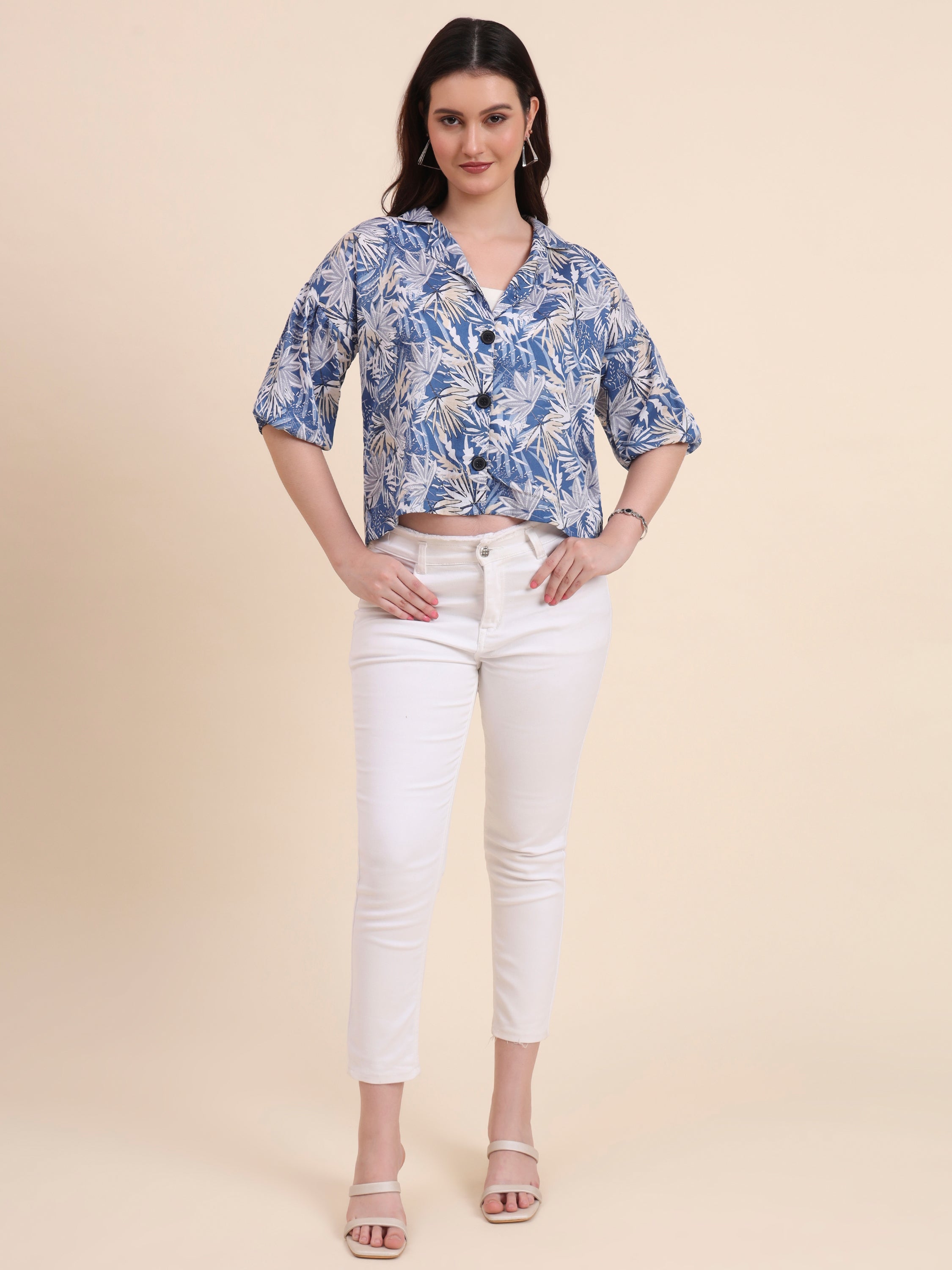 Blue Delta Designer Printed Shirt | Classic Hue with Contemporary Print