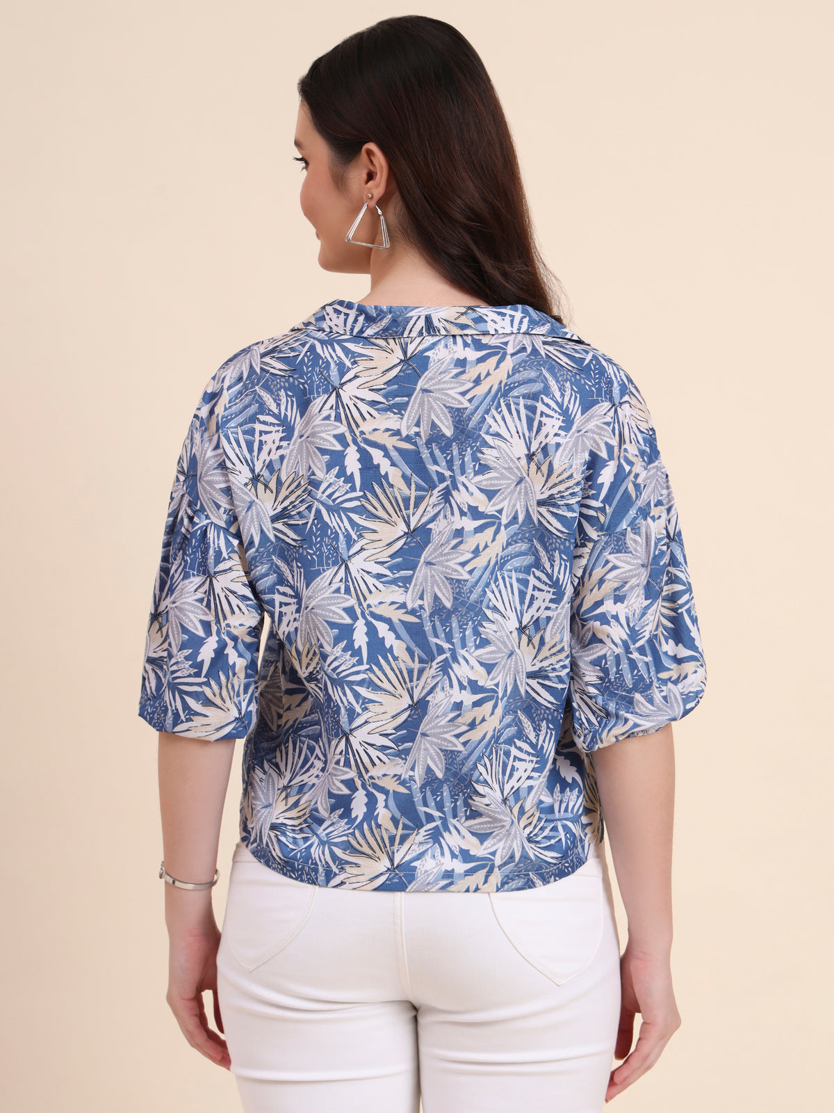 Blue Delta Designer Printed Shirt | Classic Hue with Contemporary Print