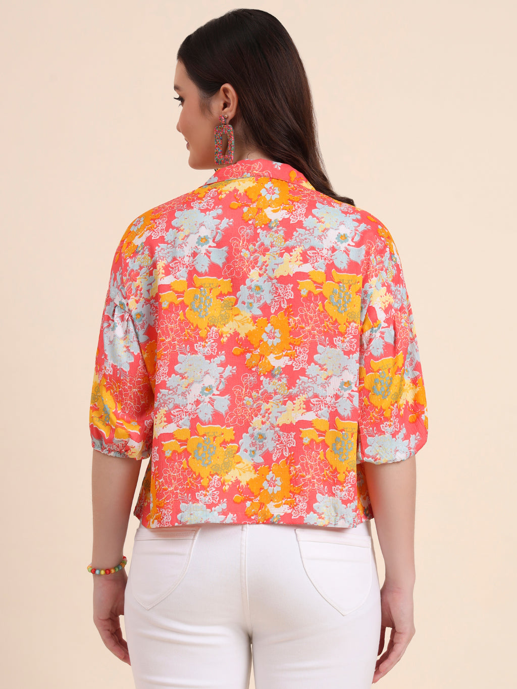 Multi Color Delta Designer Printed Shirt | Vibrant Palette with Contemporary Print