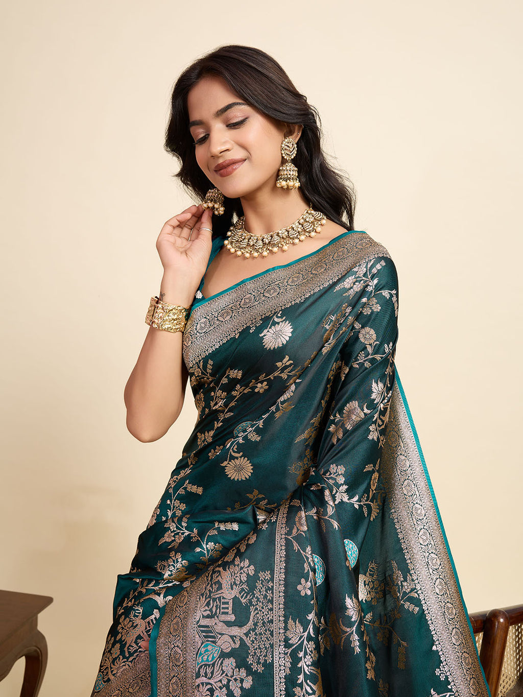 Kaleidoscope Dreams Silk Saree | Heavy Digital Printed Festive Splendor