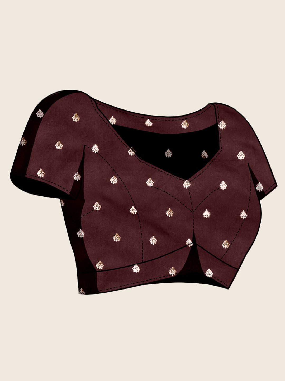 Royal Purple Linen Party Wear Saree | Woven Border & Digital Print Design