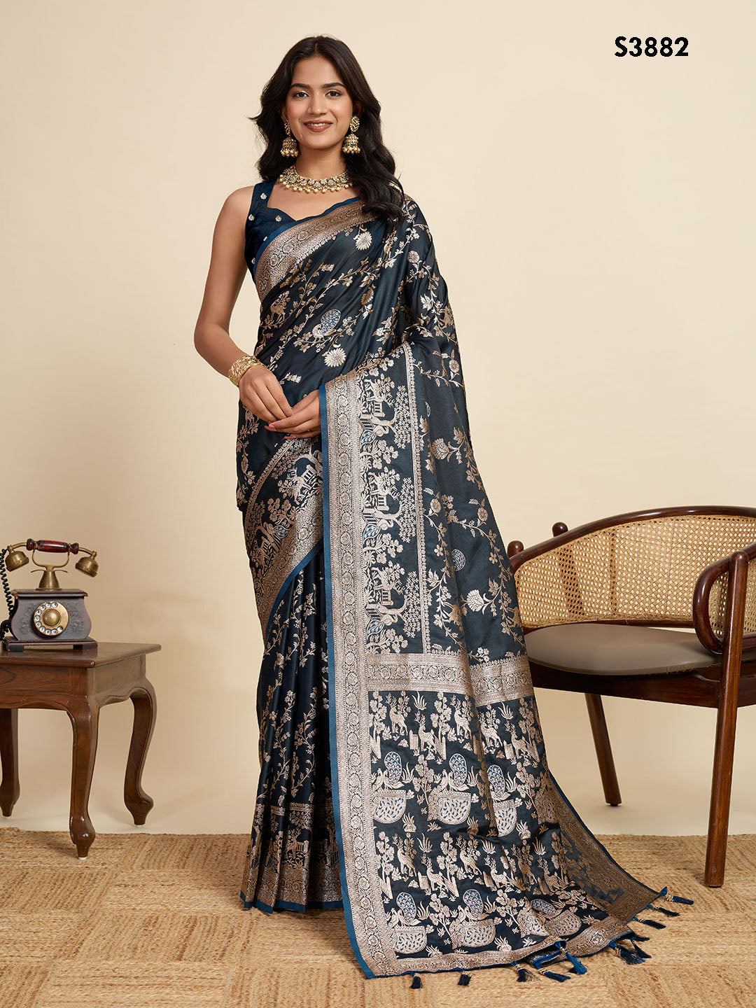 Carnival Splendor Silk Saree | Heavy Digital Printed Festive Masterpiece