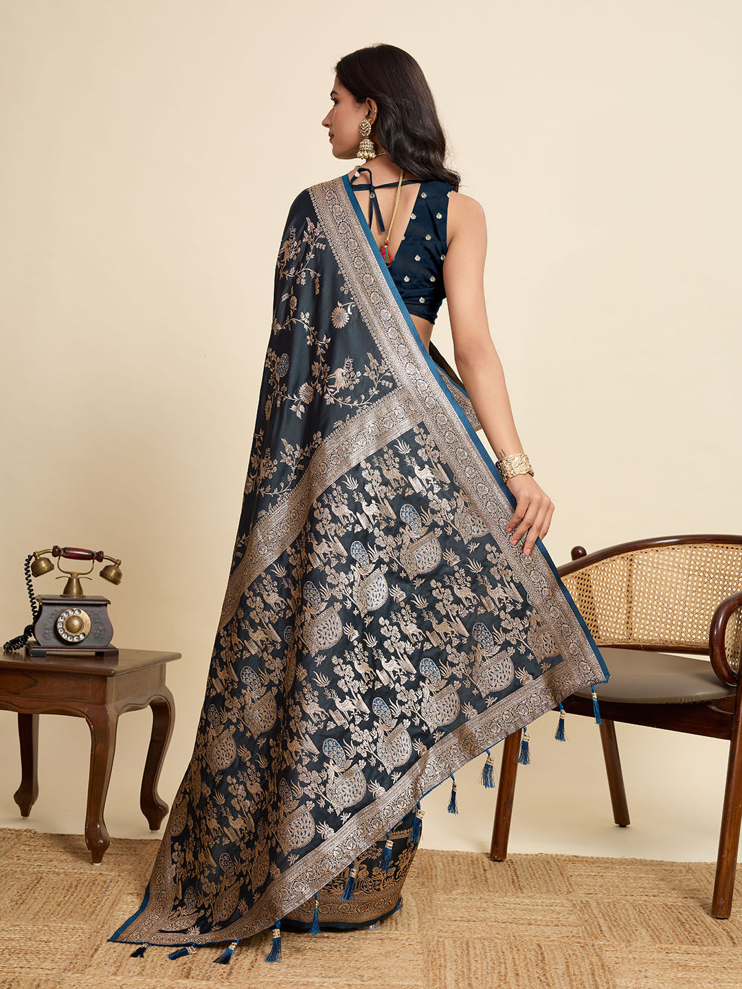 Carnival Splendor Silk Saree | Heavy Digital Printed Festive Masterpiece