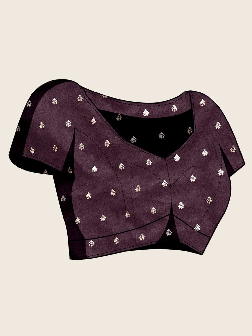 Earthy Brown Linen Saree | Mustard Blouse & Woven Border Design