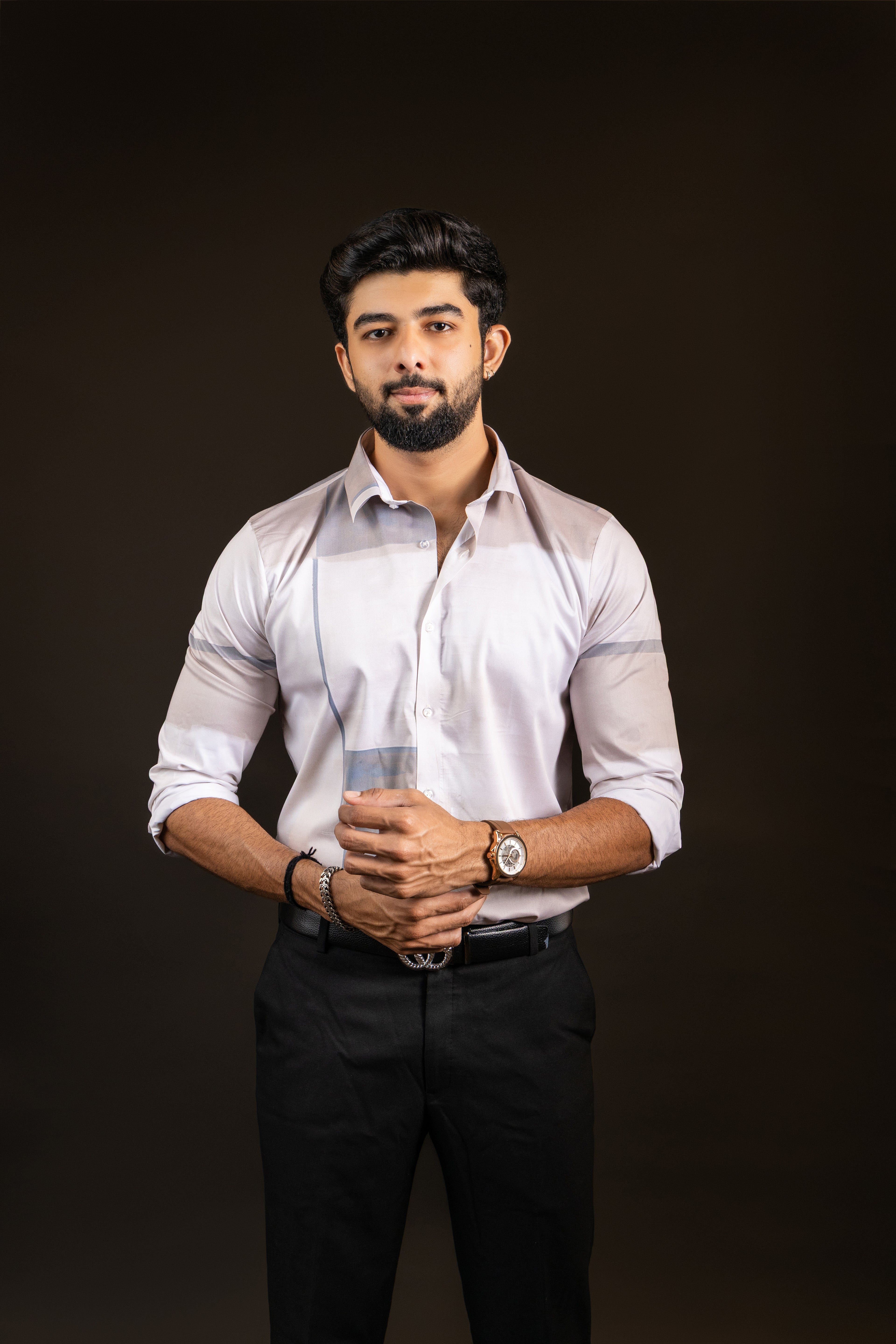Elegant Cream Premium Viscose Printed Shirt | Sophisticated Festive Men's Wear