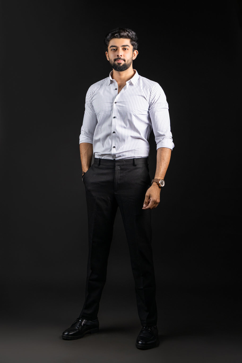 Crisp White Premium Viscose Printed Shirt | Versatile Men's Festive Attire