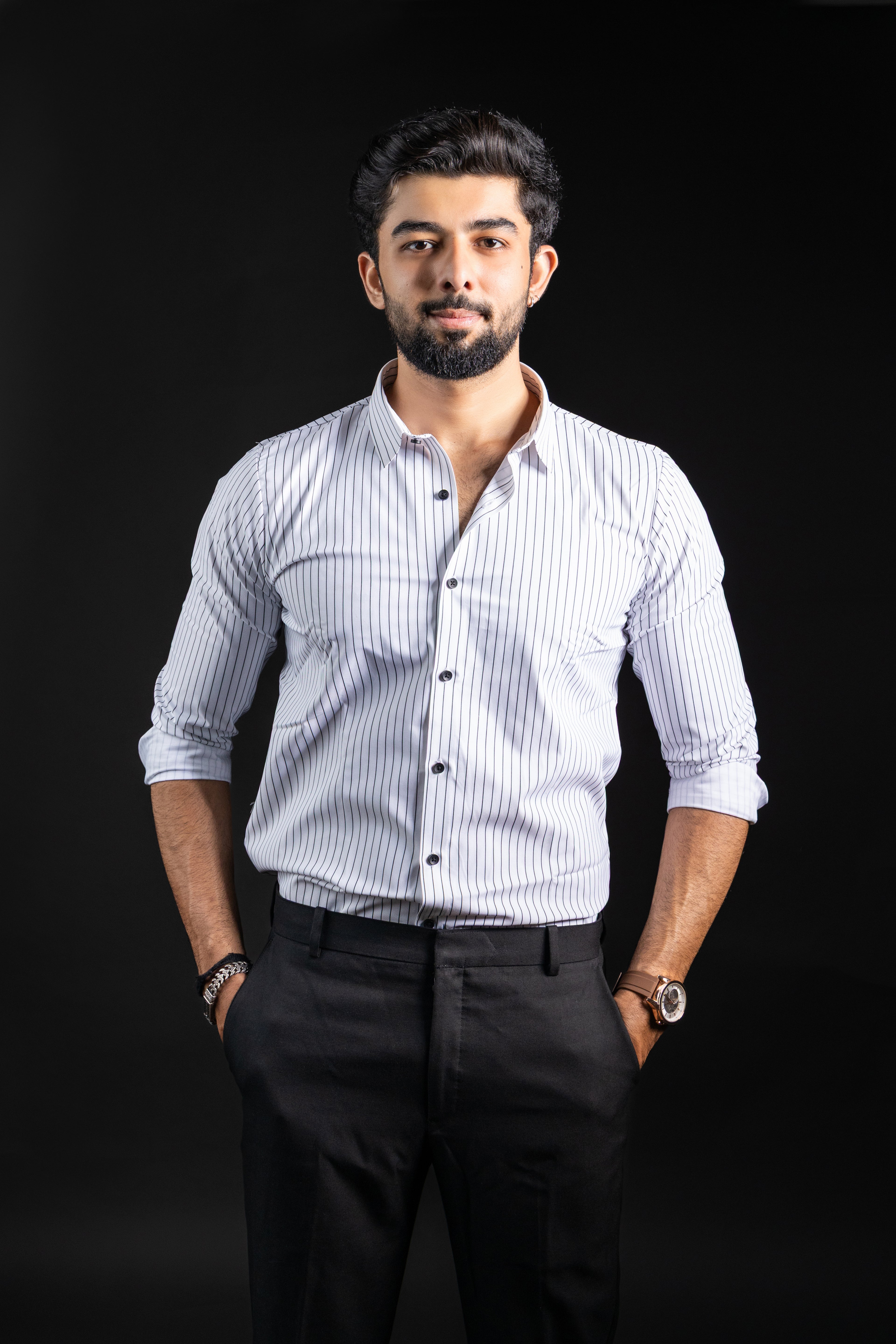 Crisp White Premium Viscose Printed Shirt | Versatile Men's Festive Attire