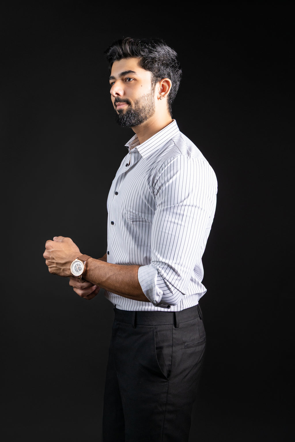 Crisp White Premium Viscose Printed Shirt | Versatile Men's Festive Attire
