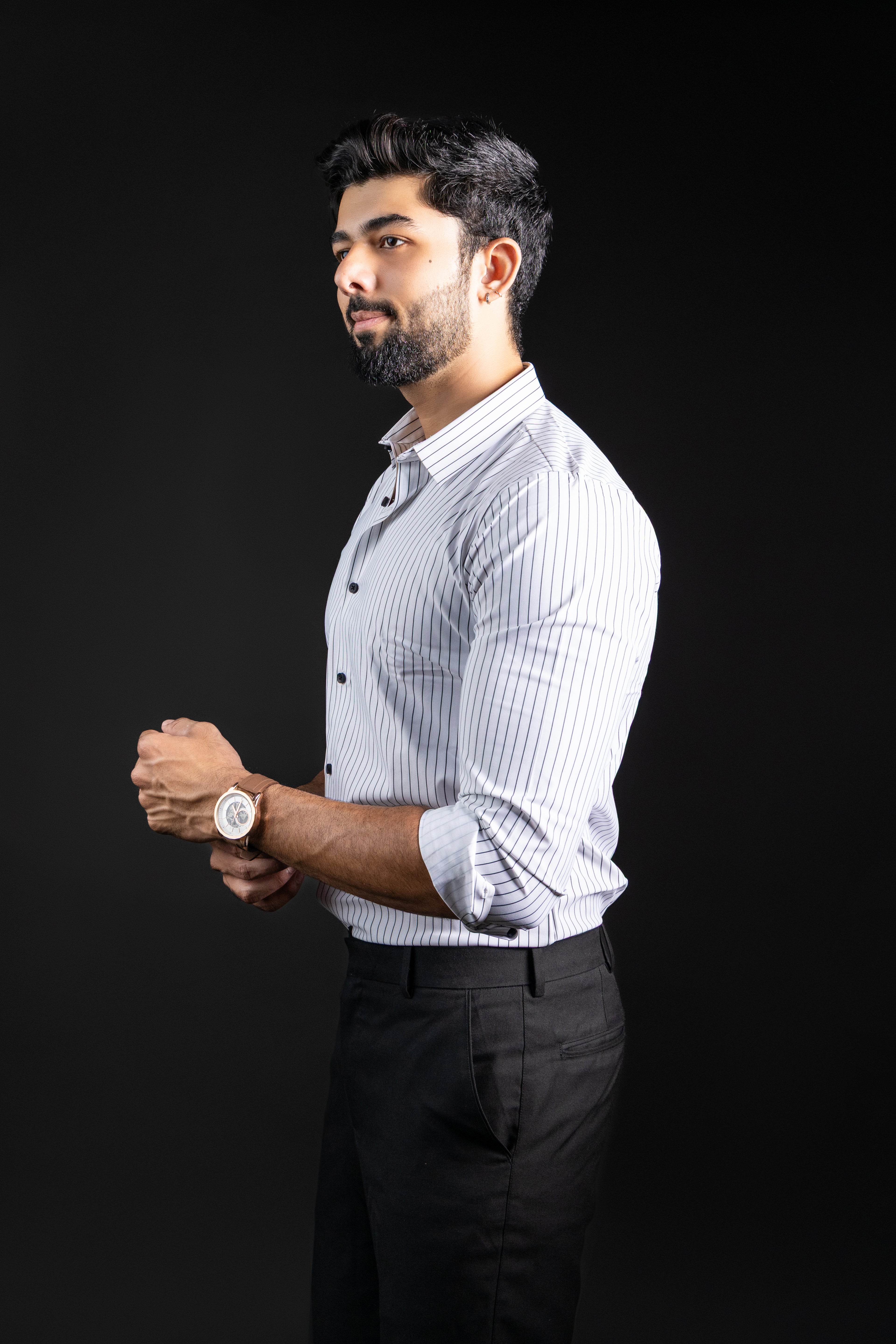 Crisp White Premium Viscose Printed Shirt | Versatile Men's Festive Attire