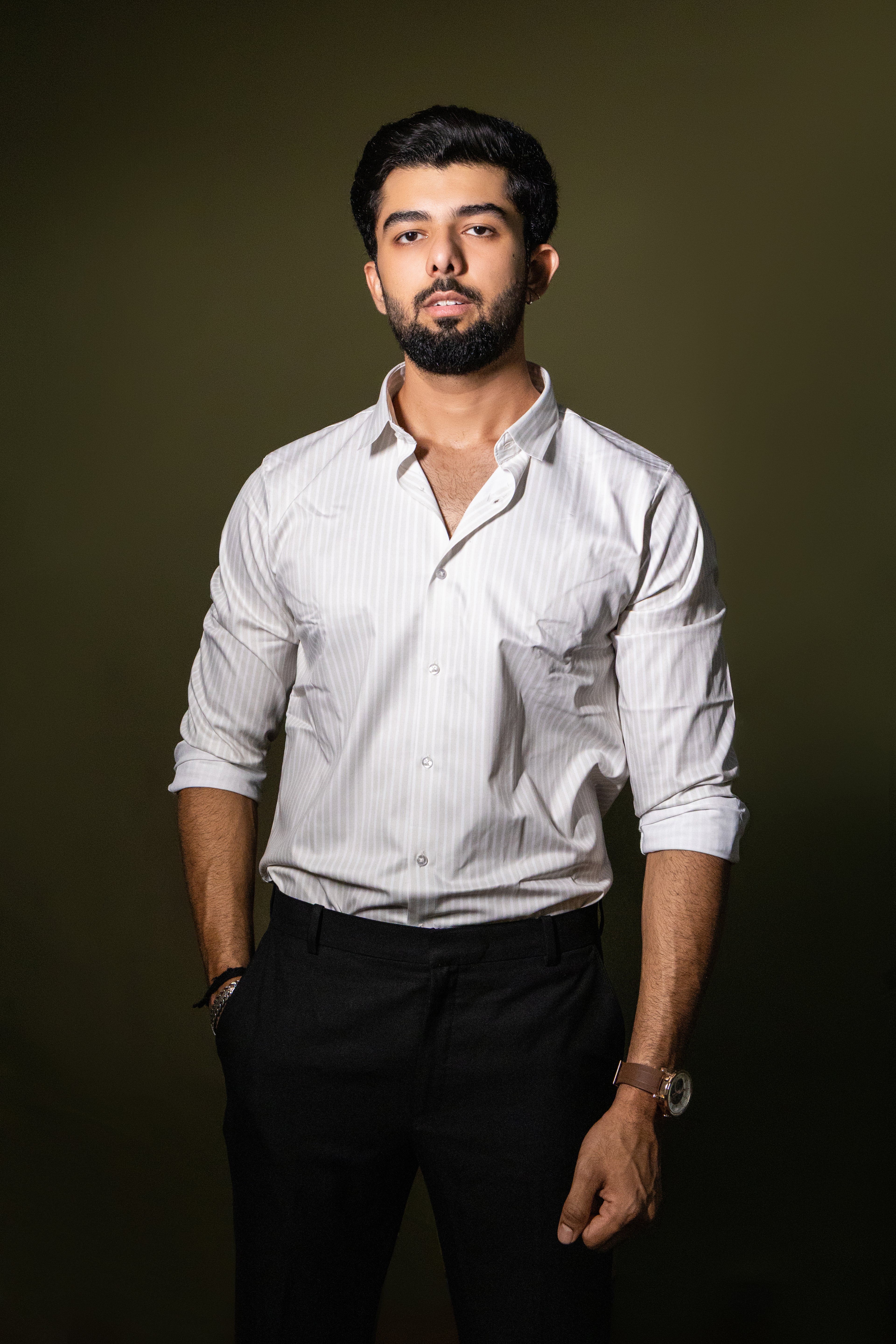 Subtle Off White Premium Viscose Printed Shirt | Refined Men's Ethnic Wear