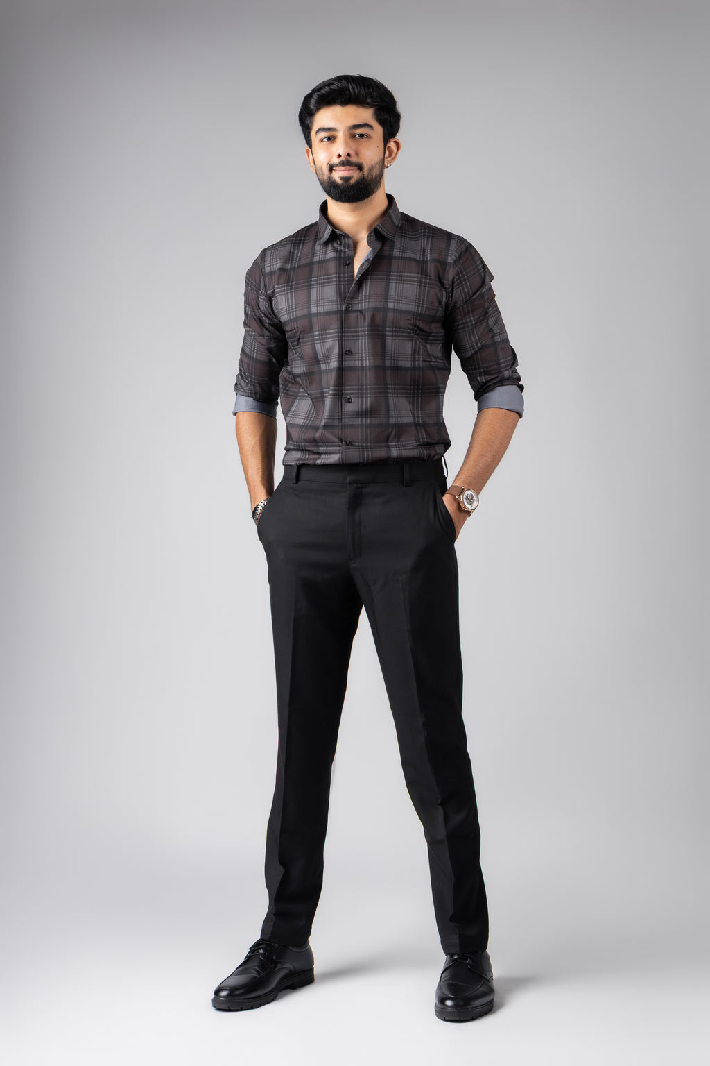 Rich Brown Premium Viscose Printed Shirt | Earthy Men's Festive Wear