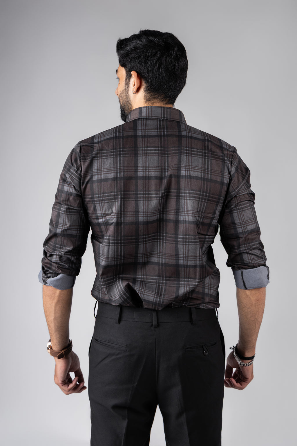 Rich Brown Premium Viscose Printed Shirt | Earthy Men's Festive Wear