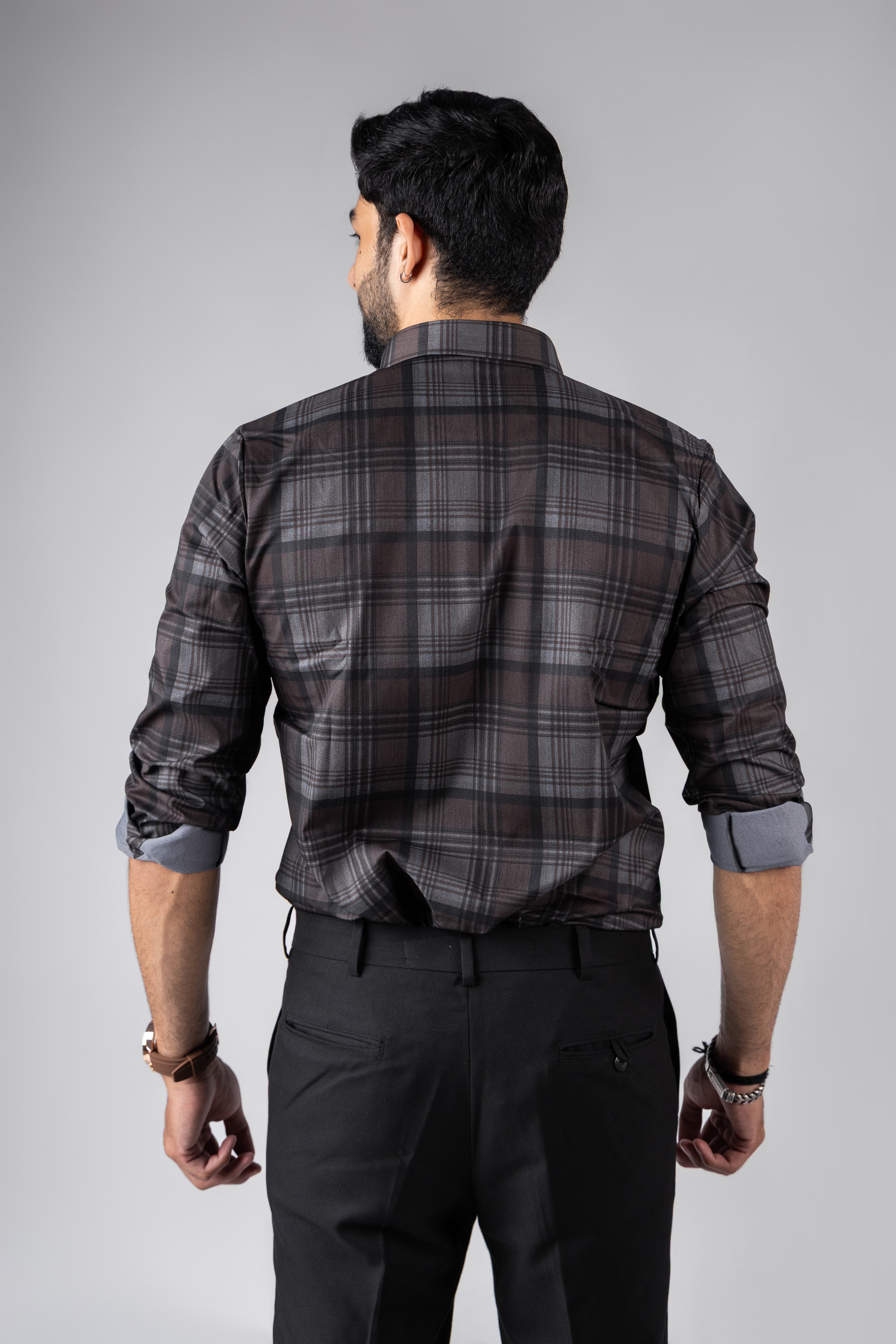 Rich Brown Premium Viscose Printed Shirt | Earthy Men's Festive Wear