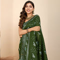 Green Soft Silk Party Wear Saree | Woven Meenakari Rich Pallu Designer
