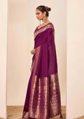 Regal Wine Dolla Silk Party Wear Saree | Wevon Jari Galla Designer Opulence